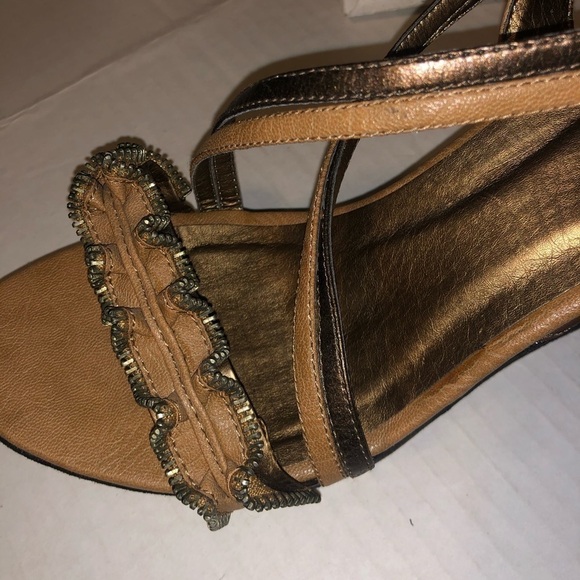 Bke caramel & bronze wedges/sandals - Picture 7 of 10